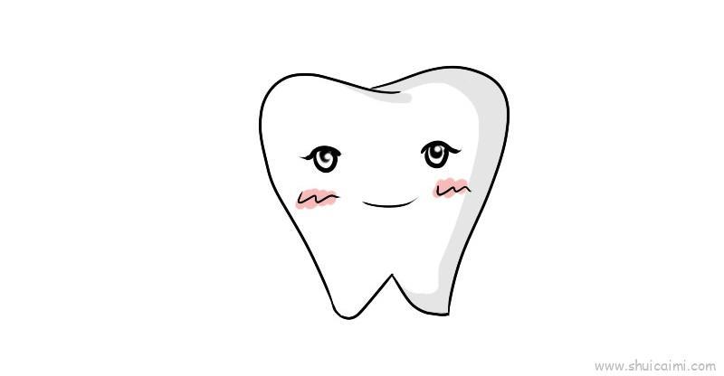 牙齿儿童画怎么画 牙齿简笔画图片大全