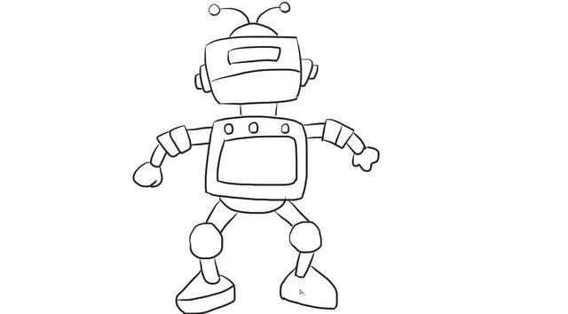 机甲简笔画 机甲简笔画机甲战士