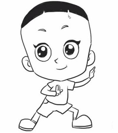 大头儿子简笔画 大头儿子简笔画简单又漂亮