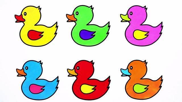 鸭子简笔画图片大全可爱 鸭子简笔画图片大全可爱带颜色