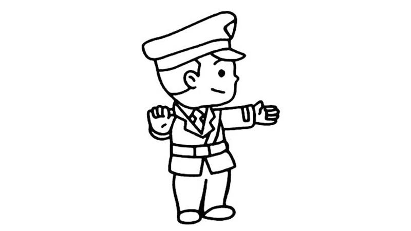 交警简笔画怎么画 交警简笔画好看