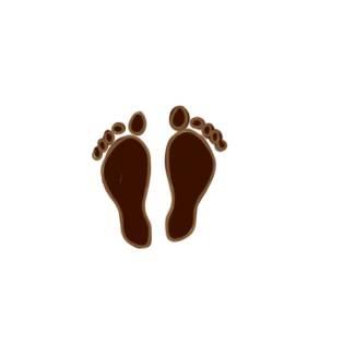 脚印简笔画 脚印简笔画图片