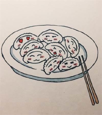 饺子的简笔画 饺子的简笔画怎么画最简单的画法