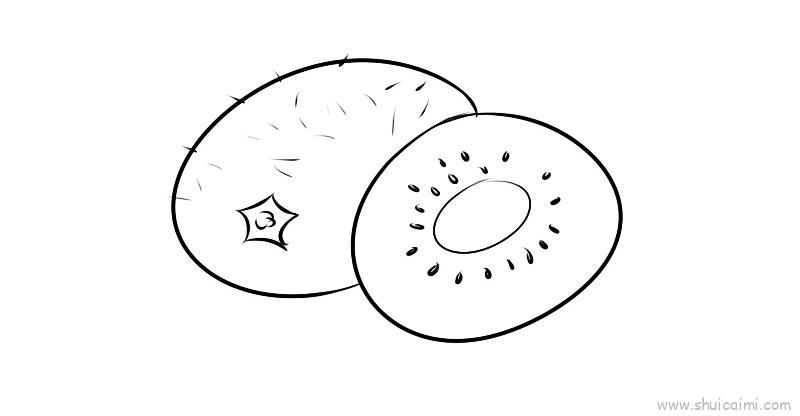 猕猴桃儿童画怎么画 猕猴桃简笔画好看