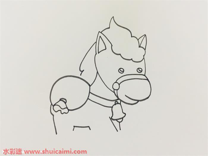 小马过河的简笔画画法步骤教程
