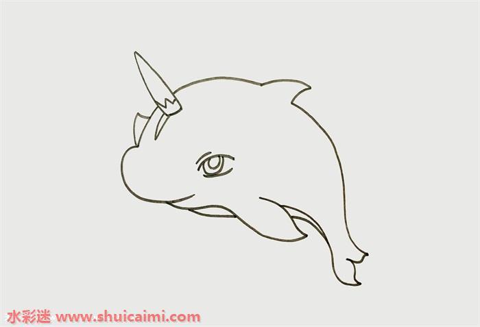 涂颜色鲲简笔画怎么画步骤教学