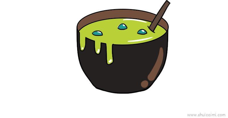 药汤儿童画怎么画 药汤简笔画图片大全