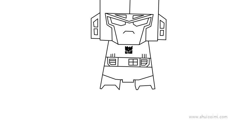 威震天儿童画怎么画 威震天简笔画顺序