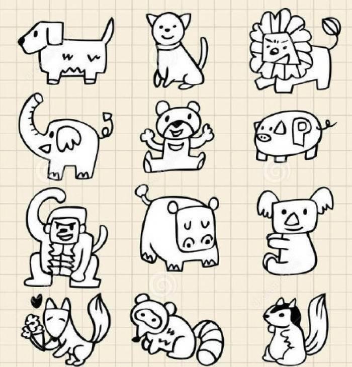 可爱的动物简笔画 可爱的动物简笔画彩色