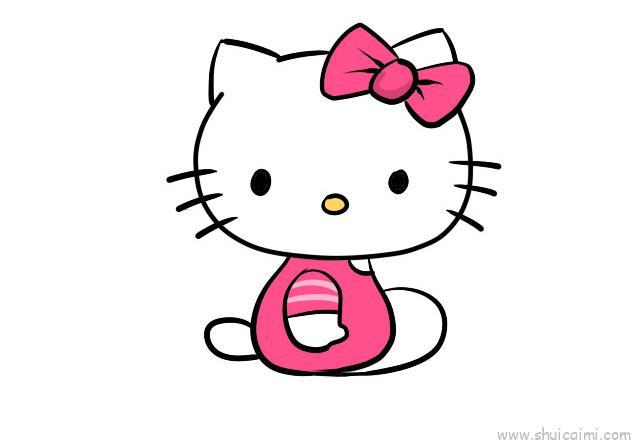 哈喽kitty儿童画怎么画 哈喽kitty简笔画顺序