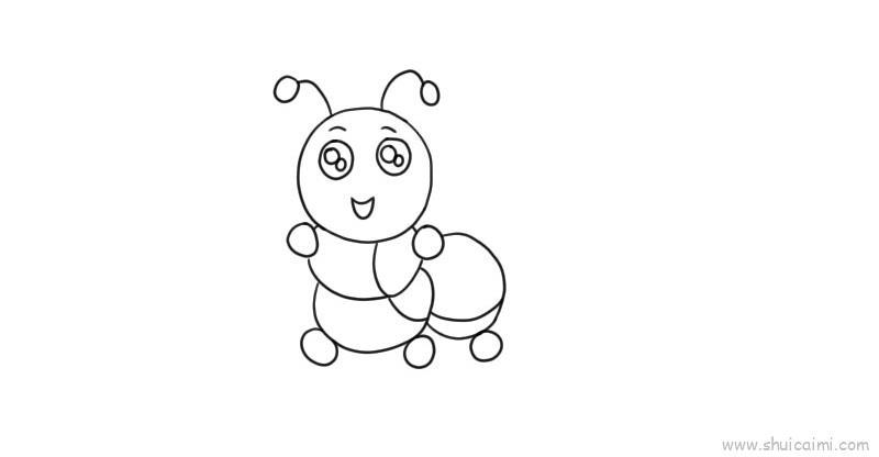 可爱毛毛虫儿童画怎么画 可爱毛毛虫简笔画好看