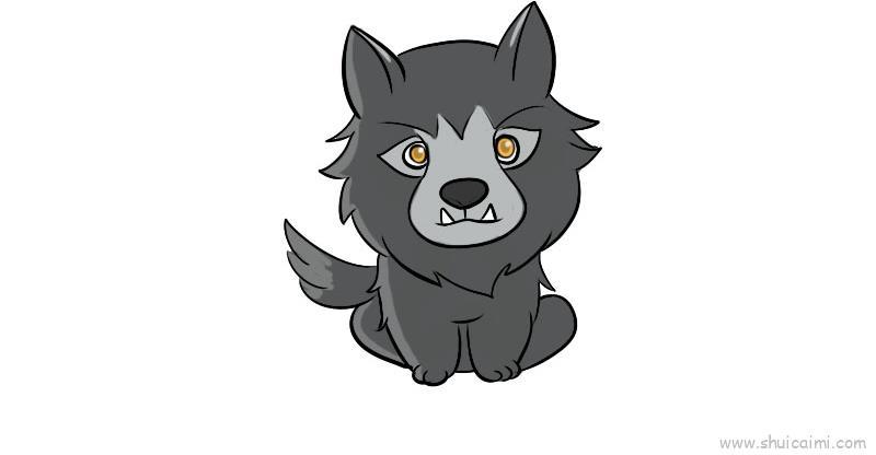 狼教程儿童画怎么画 狼教程简笔画简单