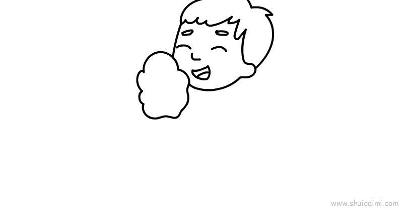 吃棉花糖儿童画怎么画 吃棉花糖简笔画简单又好看