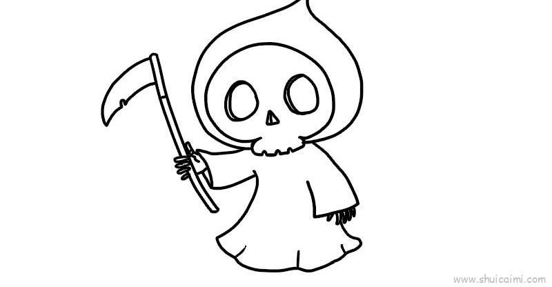 死神儿童画怎么画 死神简笔画简单