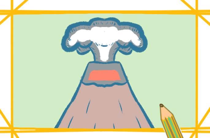 火山简笔画 火山简笔画图片大全
