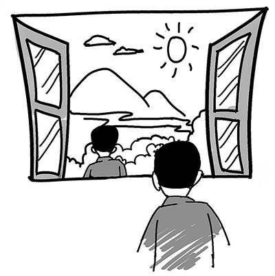儿童画窗外风景简笔画 儿童画窗外风景简笔画大全