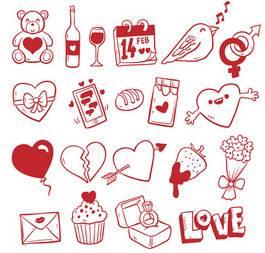 七夕节创意礼物简笔画素材 七夕节创意礼物怎么画