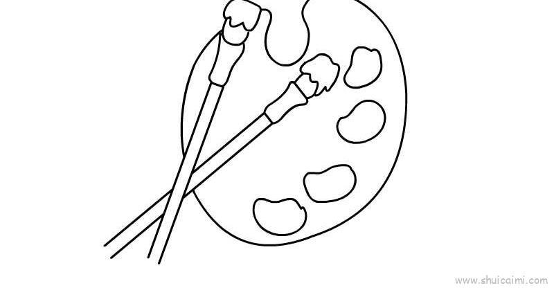 调色盘儿童画怎么画 调色盘简笔画图片