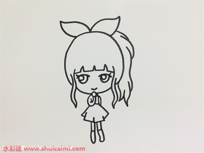 女生马尾怎么画 女生马尾简笔画简单好看带颜色