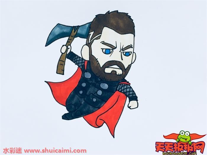 雷神q版怎么画 雷神q版简笔画简单易画彩色
