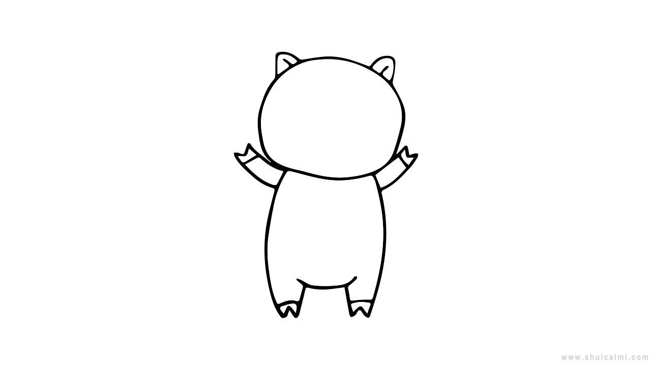 猪卡通简笔画怎么画 猪卡通简笔画图片