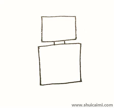 机器人儿童简笔画