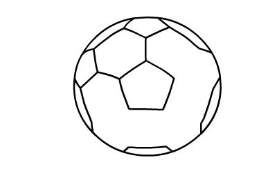 足球简笔画图片大全 足球简笔画. 步骤