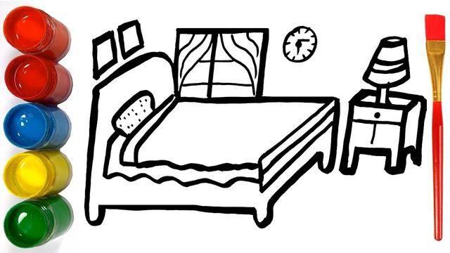 卧室简笔画 卧室简笔画图片大全