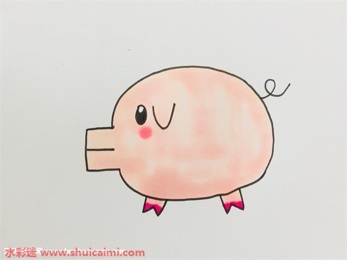 字母猪怎么画 字母猪简笔画步骤