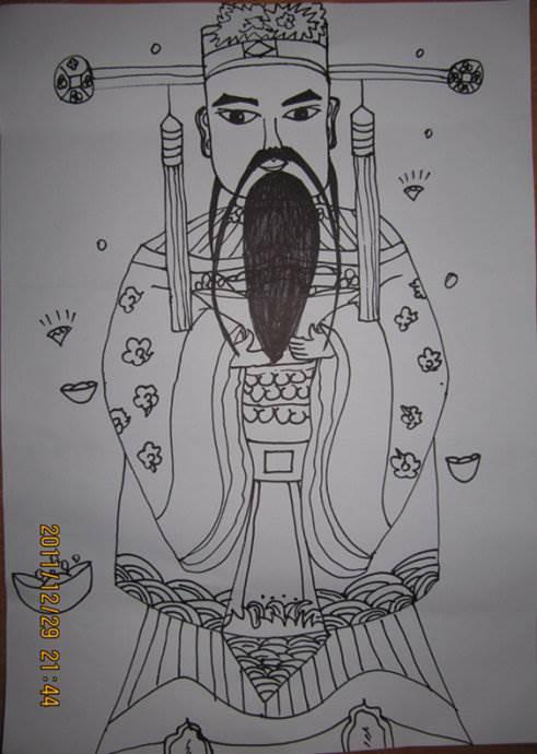 财神简笔画怎么画好看 财神简笔画怎么画好看图片