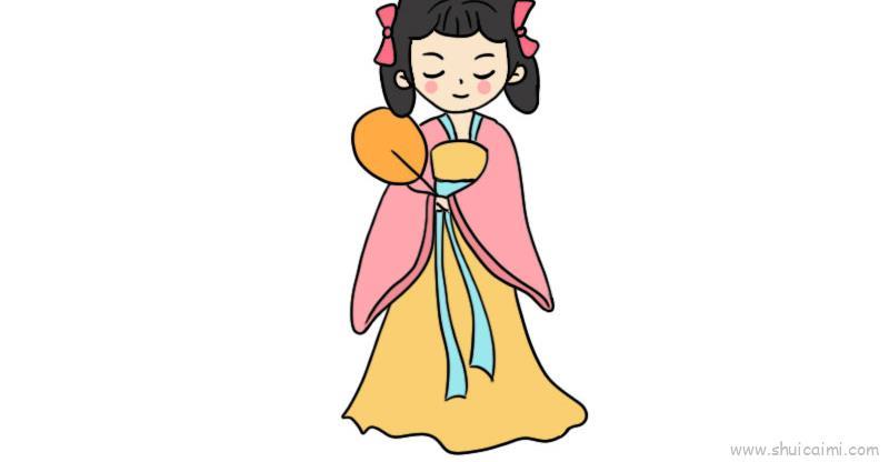 古风美女教程儿童画怎么画 古风美女教程简笔画画法