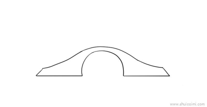 拱桥儿童画怎么画 拱桥简笔画图片