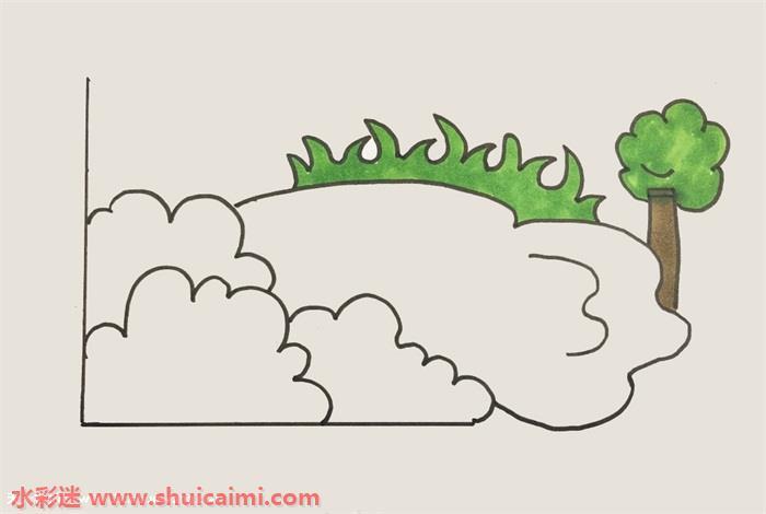 泥塘怎么画 泥塘简笔画简单又漂亮彩色