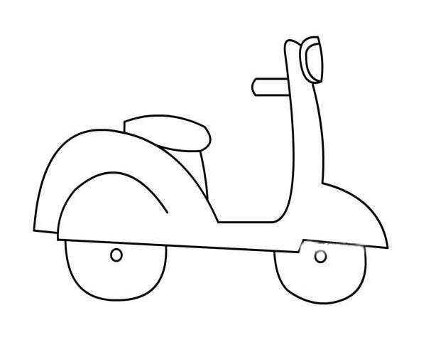摩托车 简笔画摩托车简笔画帅气