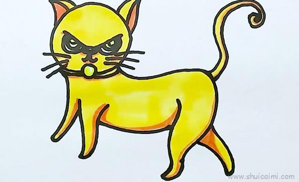 万圣节猫咪儿童画怎么画 万圣节猫咪简笔画顺序