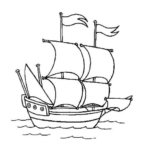 简笔画船 简笔画船的画法最简单