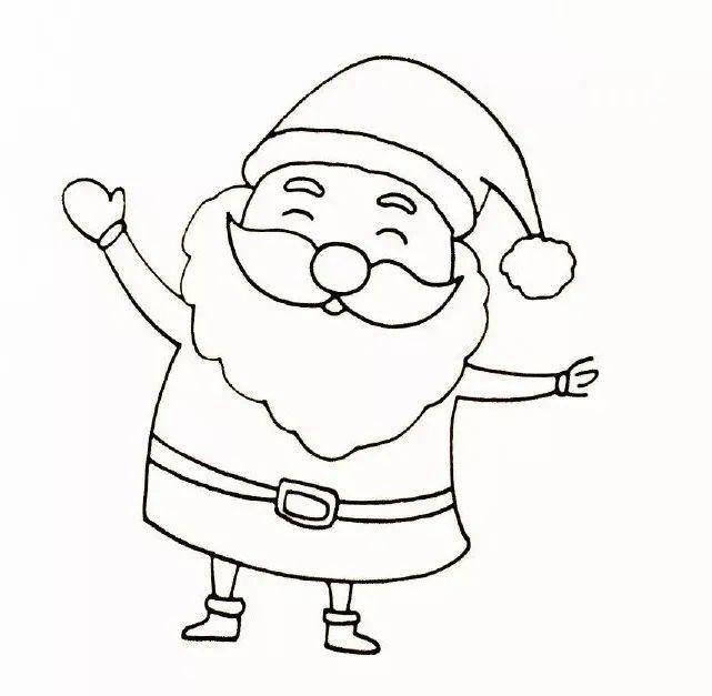 圣诞老人简笔画图片大全 圣诞老人简笔画图片大全场景彩色