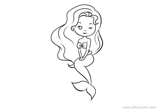 美人鱼儿童画怎么画 美人鱼简笔画顺序