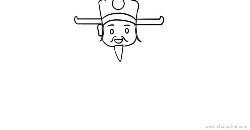 灶神儿童画怎么画 灶神简笔画画法