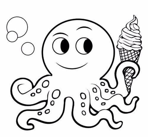 章鱼简笔画 章鱼简笔画画法可爱