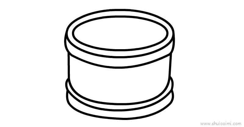 打鼓儿童画怎么画 打鼓简笔画画法