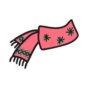 围巾简笔画 围巾简笔画图片大全