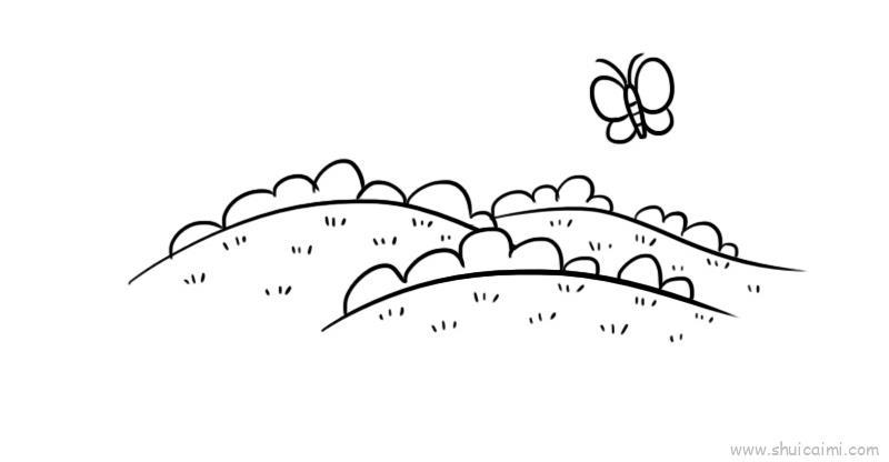 草地儿童画怎么画 草地简笔画好看