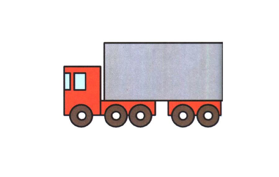 货车简笔画儿童画 卡车怎么画简笔画 儿童简笔画