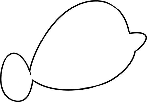 凶狠的双灯灯笼鱼简笔画怎么画 凶狠的双灯灯笼鱼简笔画步骤