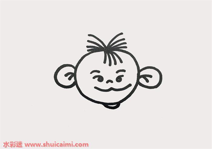 卡通动画的大耳朵图图简笔画步骤