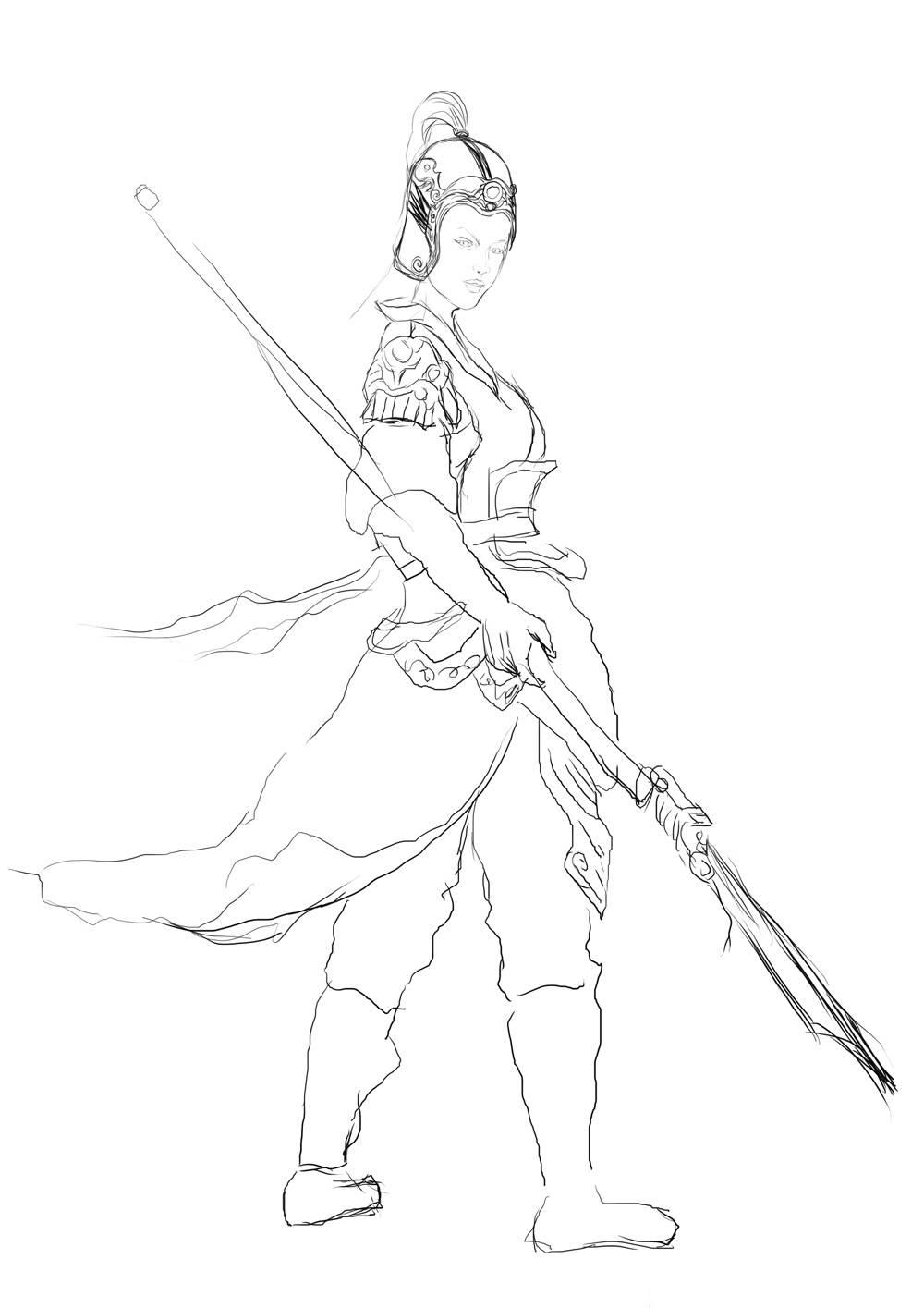 花木兰简笔画 花木兰简笔画简单又漂亮