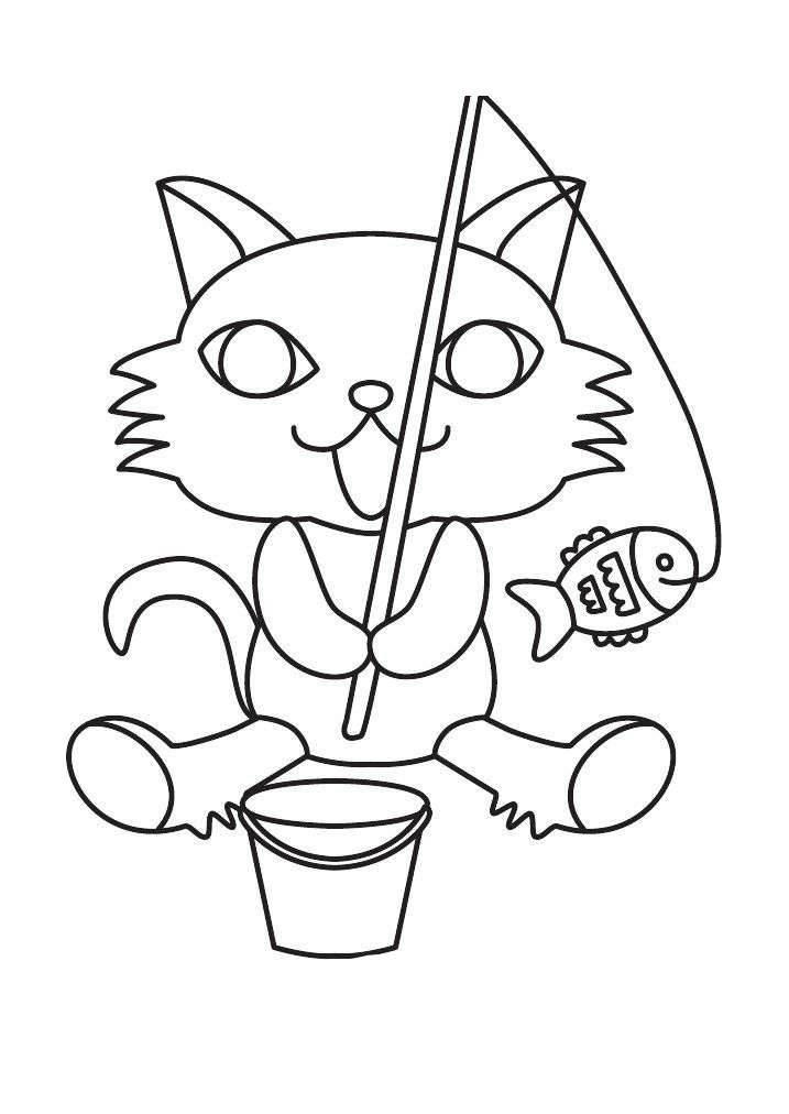 猫 简笔画 猫简笔画彩色