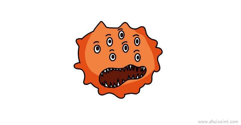病毒儿童画怎么画 病毒简笔画简单