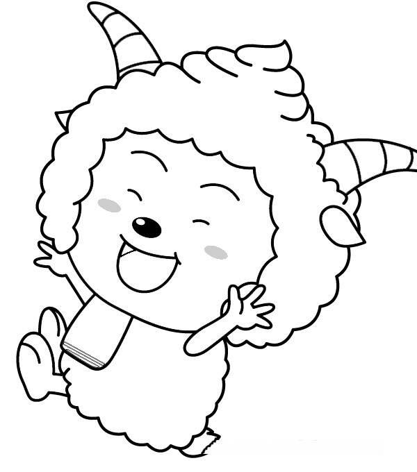 喜羊羊与灰太狼简笔画 喜羊羊与灰太狼简笔画彩色